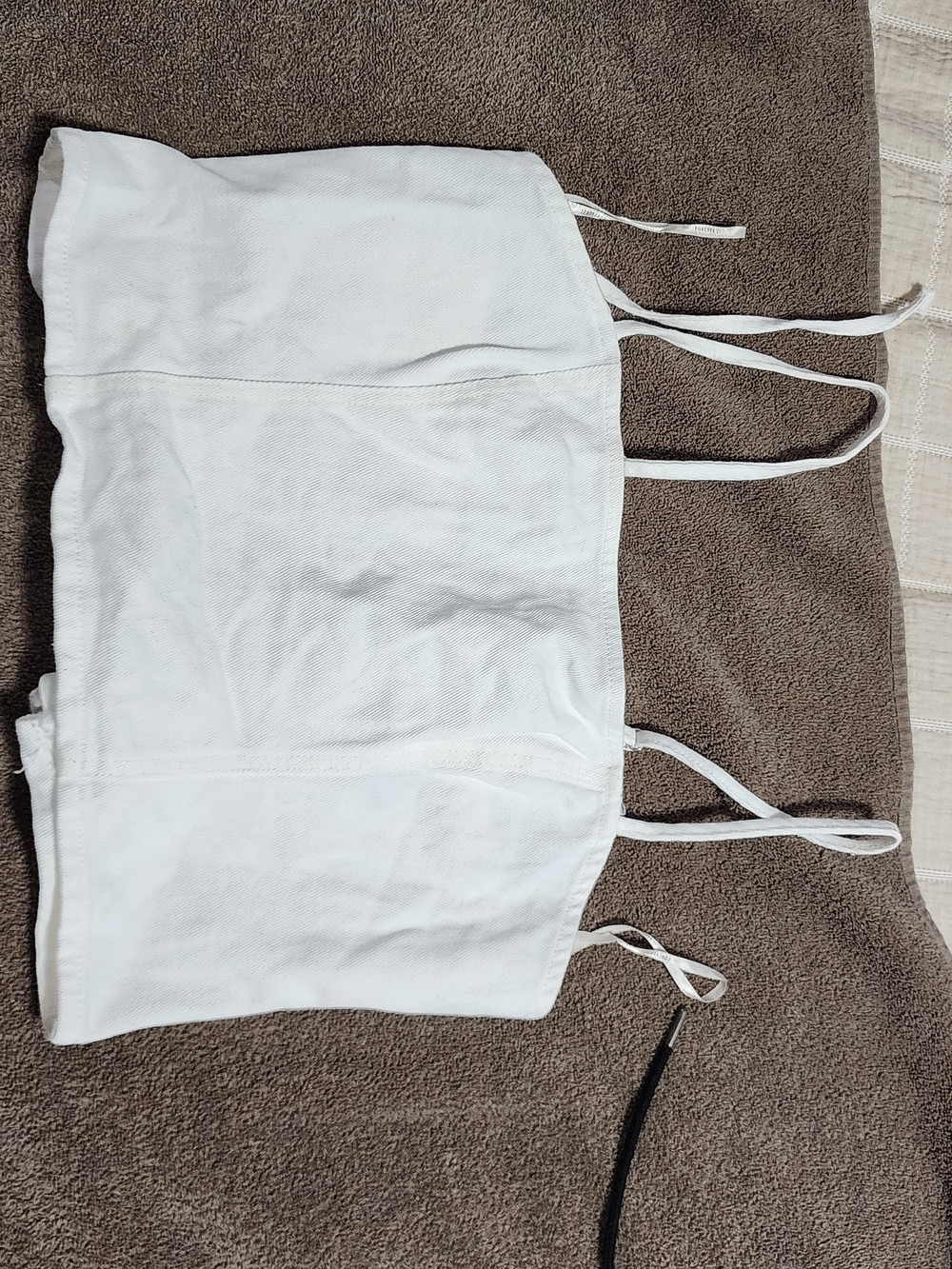 Forever 21 Off-White Strap Tube Top